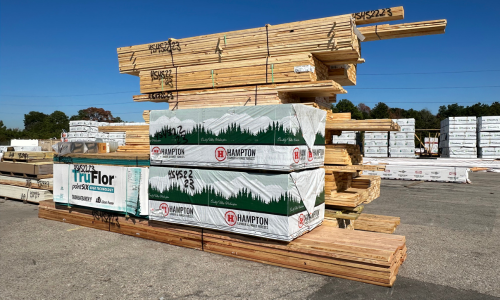 Stacked lumber